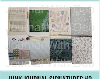 Junk Journal Signatures #2 - Book Signatures, Journal, Creative Journal,