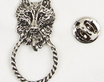 Motorcycle Style Sunglass Holder Pin - Wolf