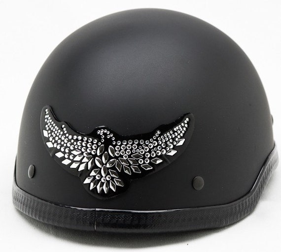 black bling motorcycle helmet Rhinestone Helmet Bling Sticker
