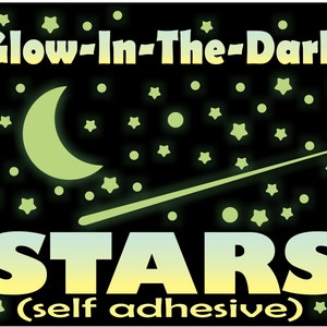 Kids Room Wall Decals, Glow in the Dark Stars, Kids Bedroom Decor, Ceiling Stars, Glow Stars, Realistic, Glow Stars, Fun Stocking Stuffer!