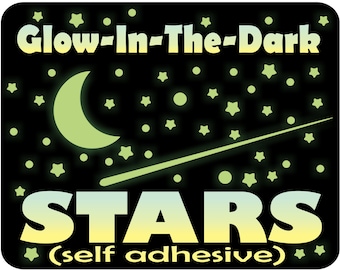 Kids Room Wall Decals, Glow in the Dark Stars, Kids Bedroom Decor, Ceiling Stars, Glow Stars, Realistic, Glow Stars, Fun Stocking Stuffer!