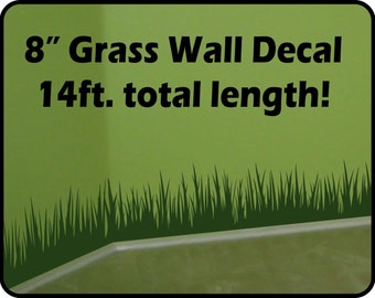 Grass Wall Decal border - removable vinyl wall border art decor / grass wall decal for nursery / room border decal / nursery wall decor