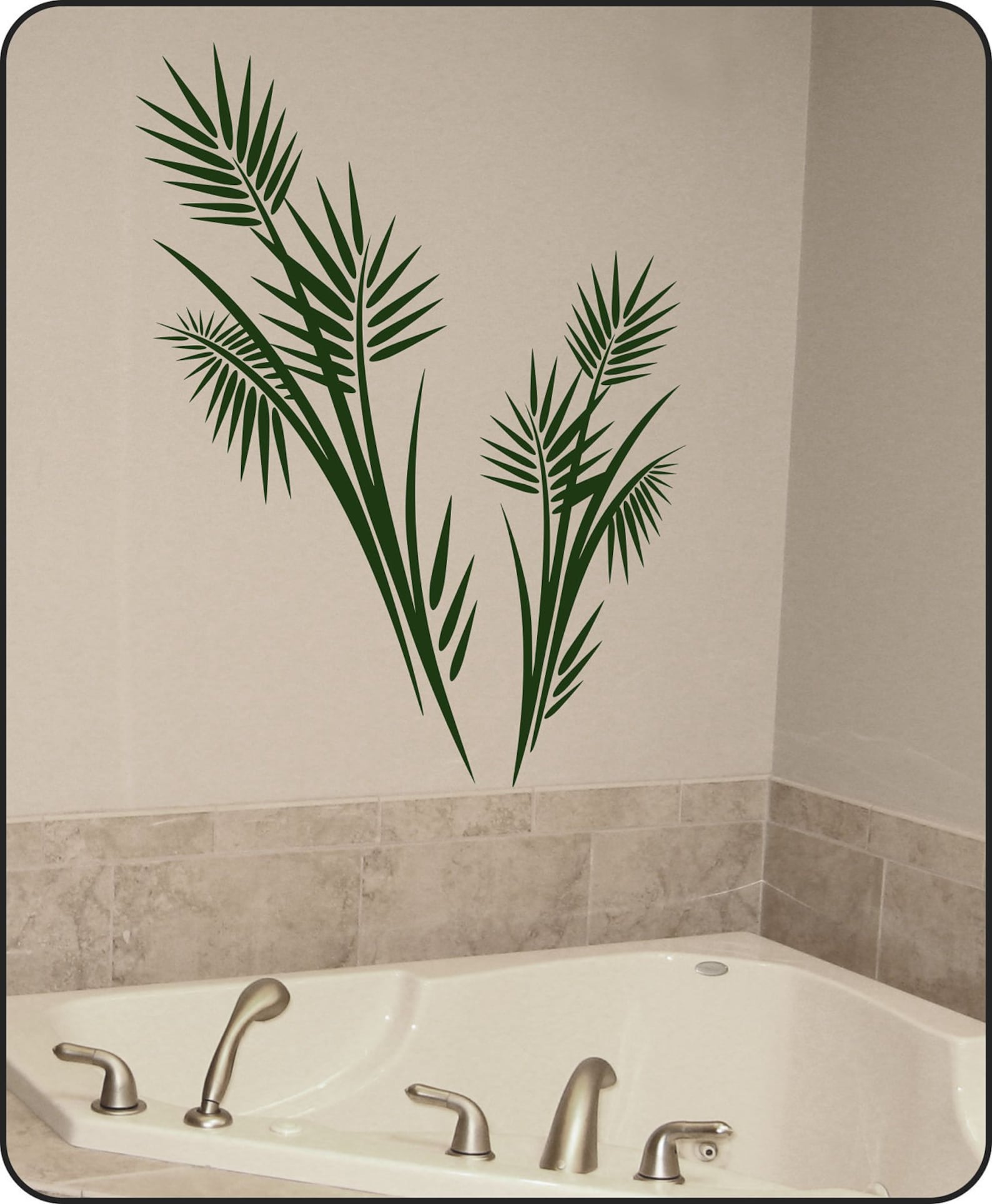 Large PALM TREE Wall Decal Vinyl Tropical Wall Decor Vinyl Etsy