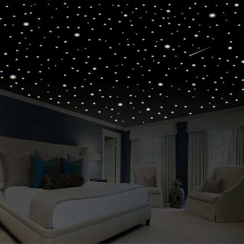 Romantic Bedroom Decor, Star Wall Decal, Glow in the Dark Stars, Romantic Gifts, Romantic Wall Decal, Ceiling Stars, removable wall decor