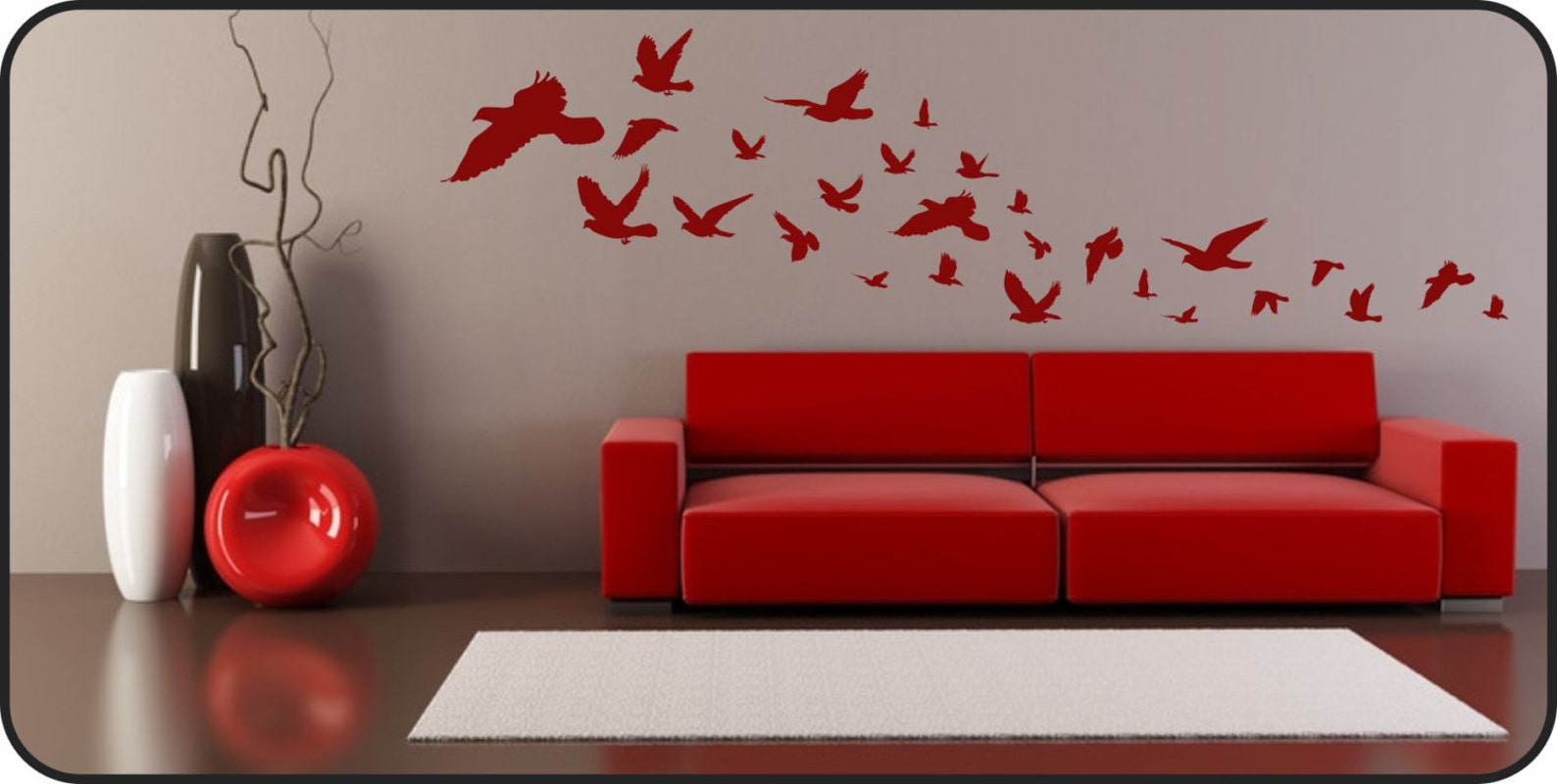 Flying Birds Wall Decal Vinyl Wall Art Choose Your Color Etsy