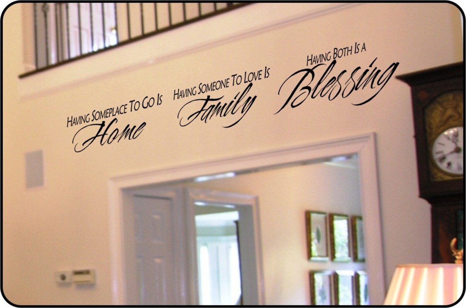 Inspirational Family Wall Decal Quote Family Blessing Home Etsy