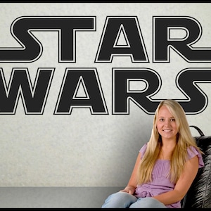 Star Wars wall decal, star wars logo, star wars wall decor, star wars wall art, star wars decal, star wars sticker, wall decal star wars image 1