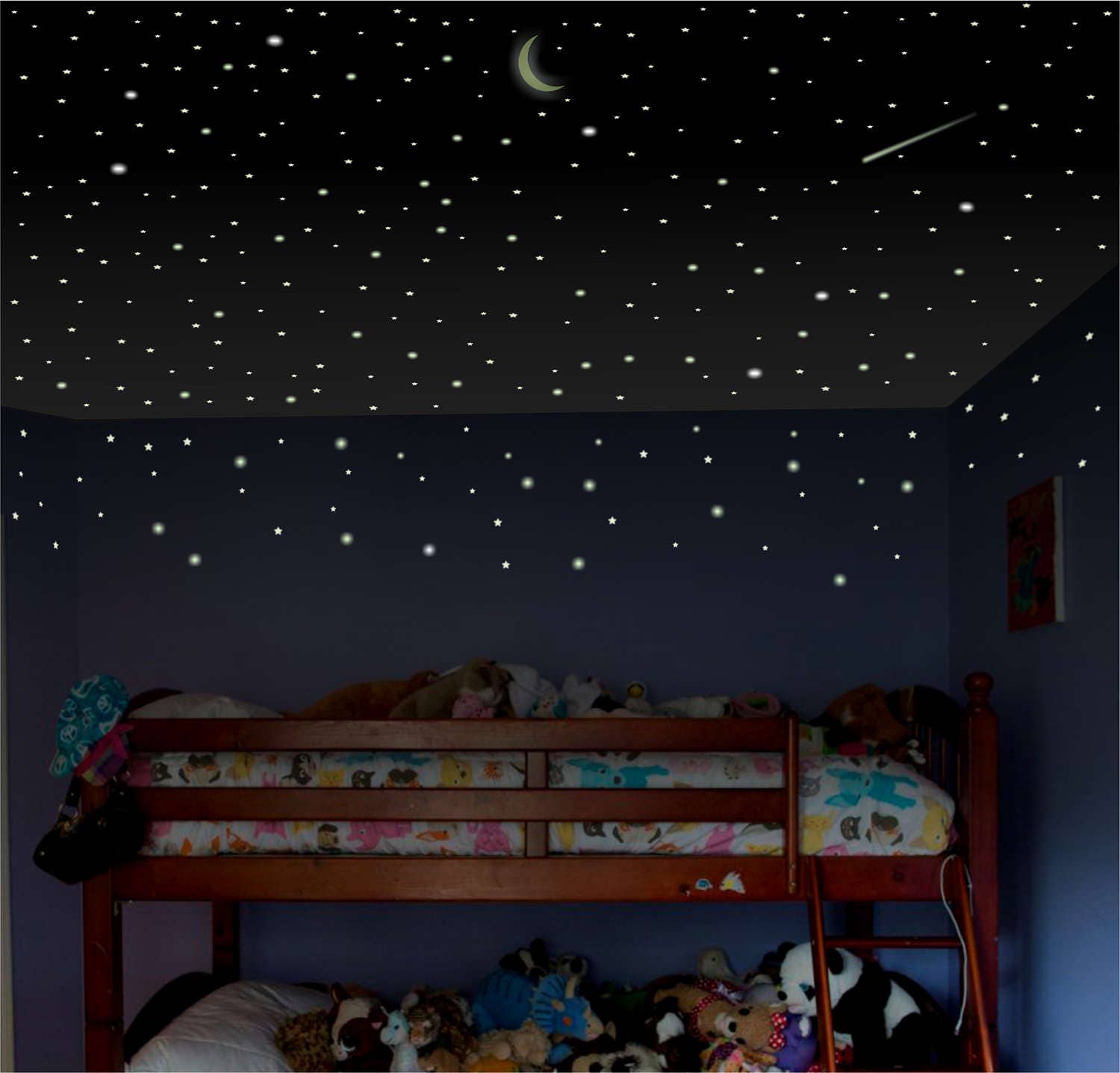 Glow In The Dark Stars For Ceiling – 1078 Pcs Star Stickers For Bedroom, Kids Room Decor