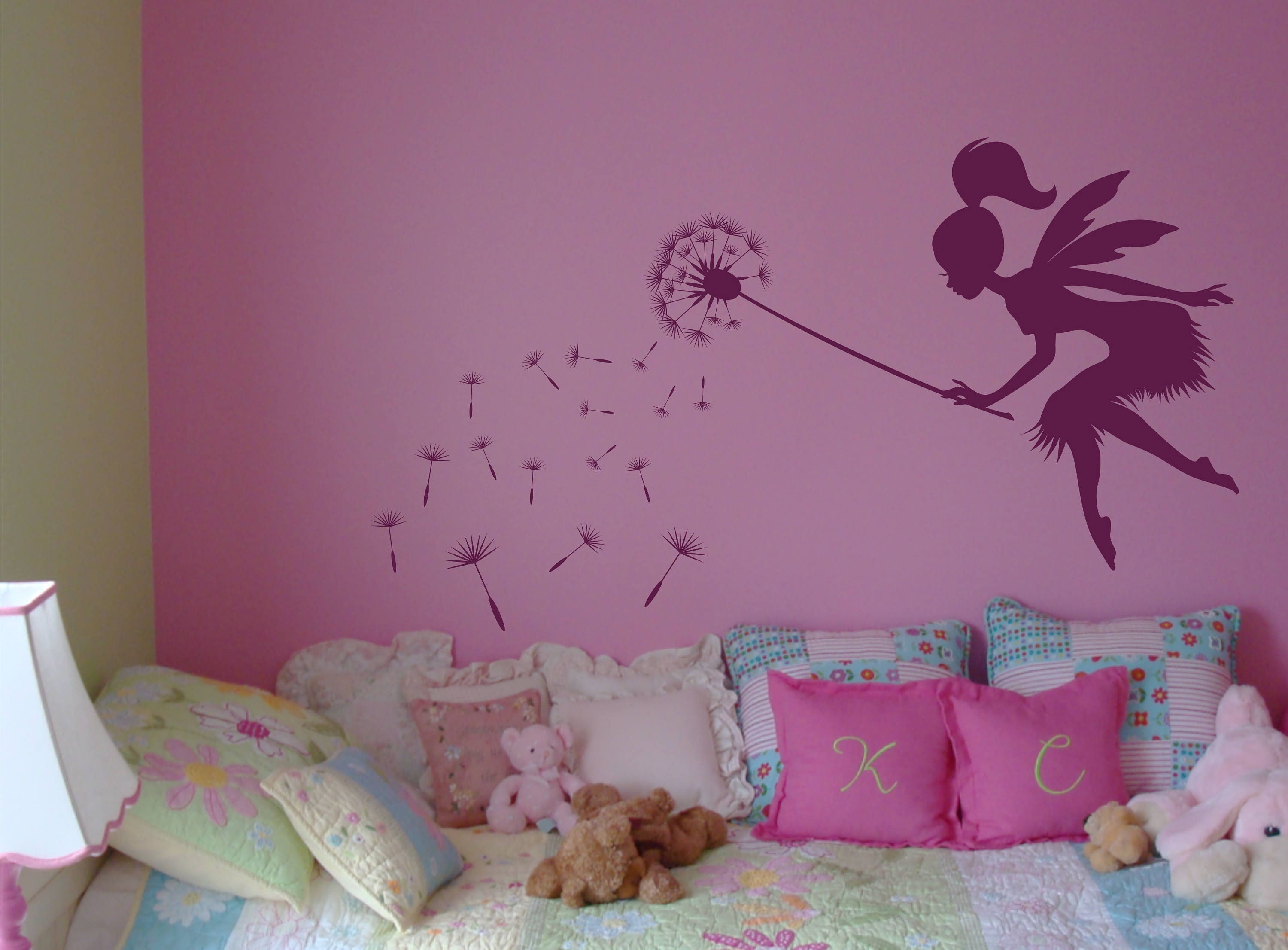 Dandelion Wall Decal Fairy Blowing Dandelions Dandelion - Etsy