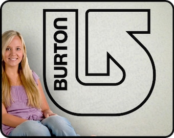 Large BURTON Logo Wall Decal - Vinyl snowboarding Sticker Snowboarder  23" x 24"