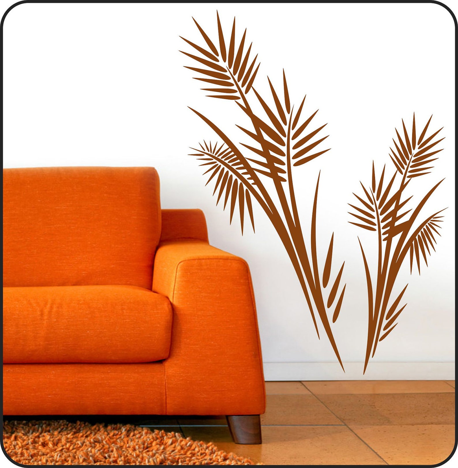 Large PALM TREE wall decal vinyl Tropical wall decor vinyl Etsy