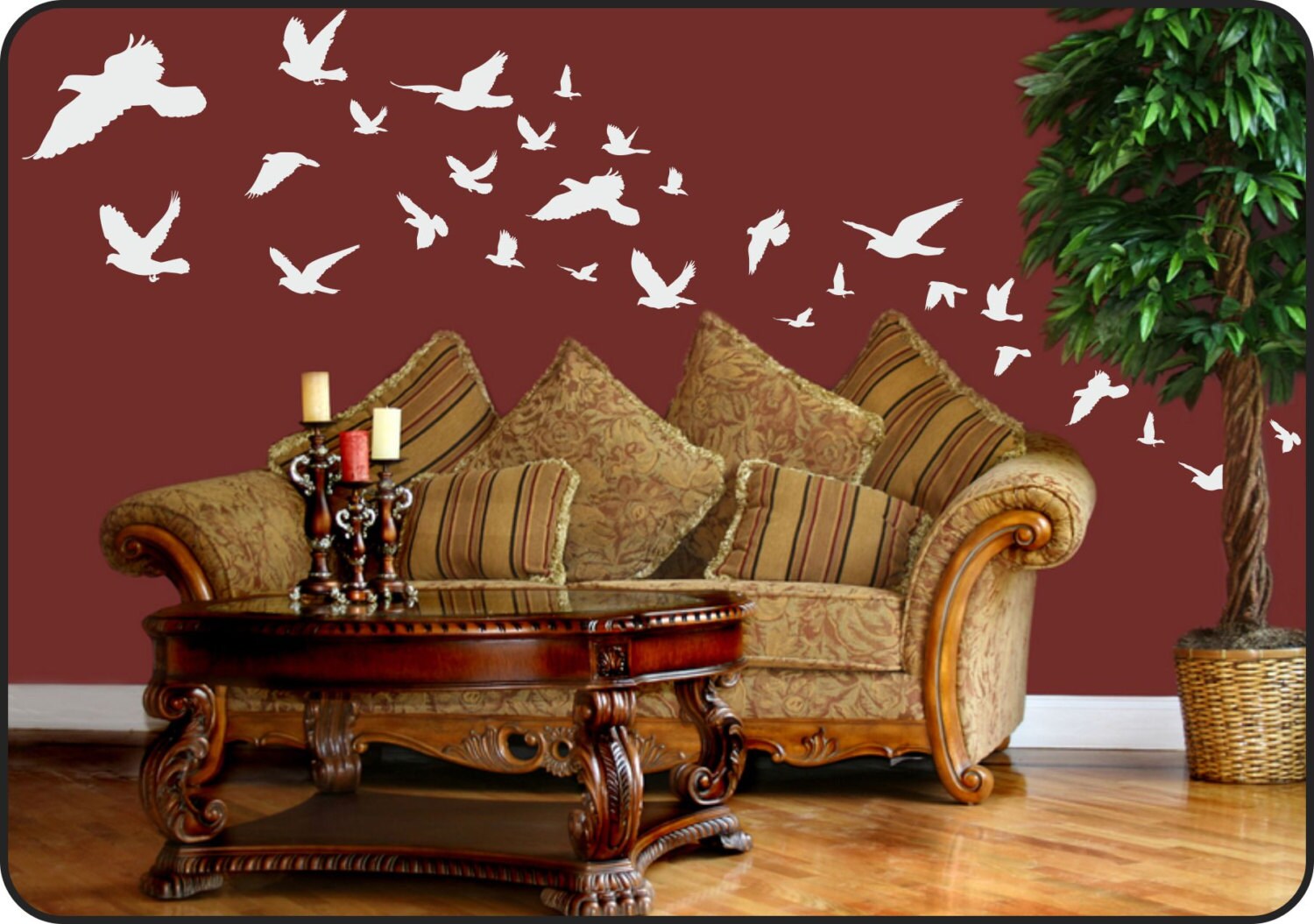 Flying Birds Wall Decal Vinyl Wall Art Choose Your Color - Etsy