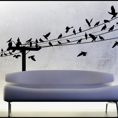 Flock of Birds Wall Decal Vinyl Wall Art Decal WD0098 - Etsy
