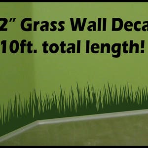 Grass Wall Decal border 12 tall x 120 long removable vinyl wall border nursery wall border image 1