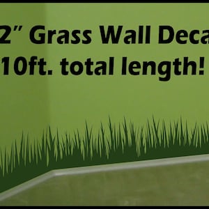 Grass Wall Decal border 12 tall x 120 long removable vinyl wall border nursery wall border image 1