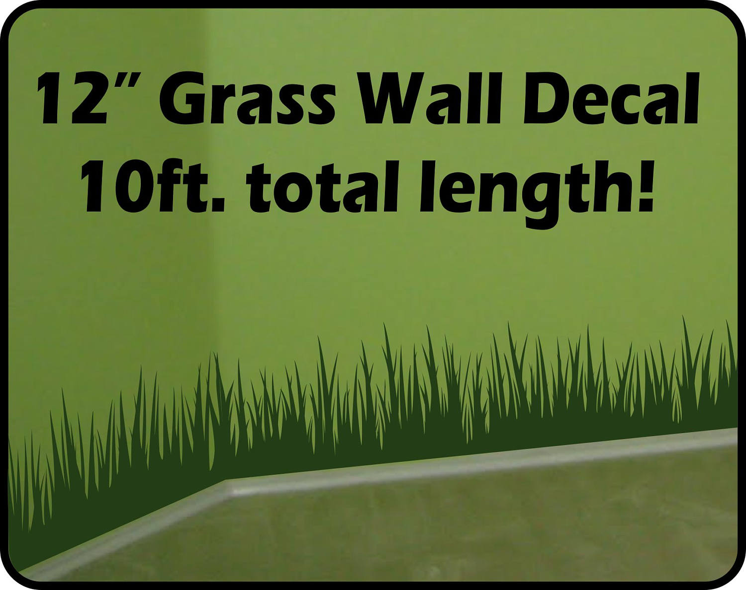 Grass Wall Decal border 12 tall x 120 long