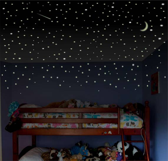 Glow In The Dark Stars 1000 Ceiling Stars Glowing Stars Ceiling Stickers Glow In The Dark Stars Kids Room Decor Fun Stocking Stuffer