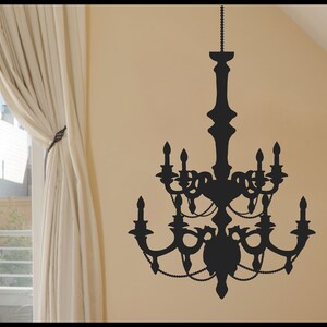 elegant CHANDELIER Wall Decal - removable modern vinyl wall art  decor sticker  23&quot; x 36&quot;