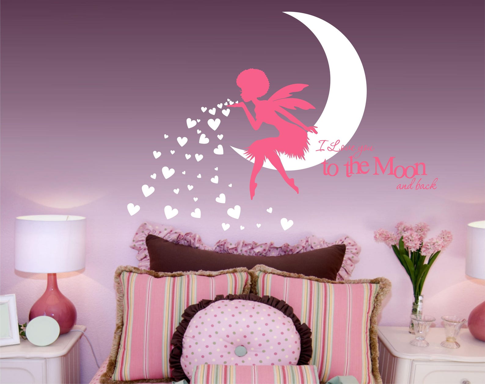Fairy Wall Decal Afro Girl Wall Decal Nursery Decor Fairies Etsy