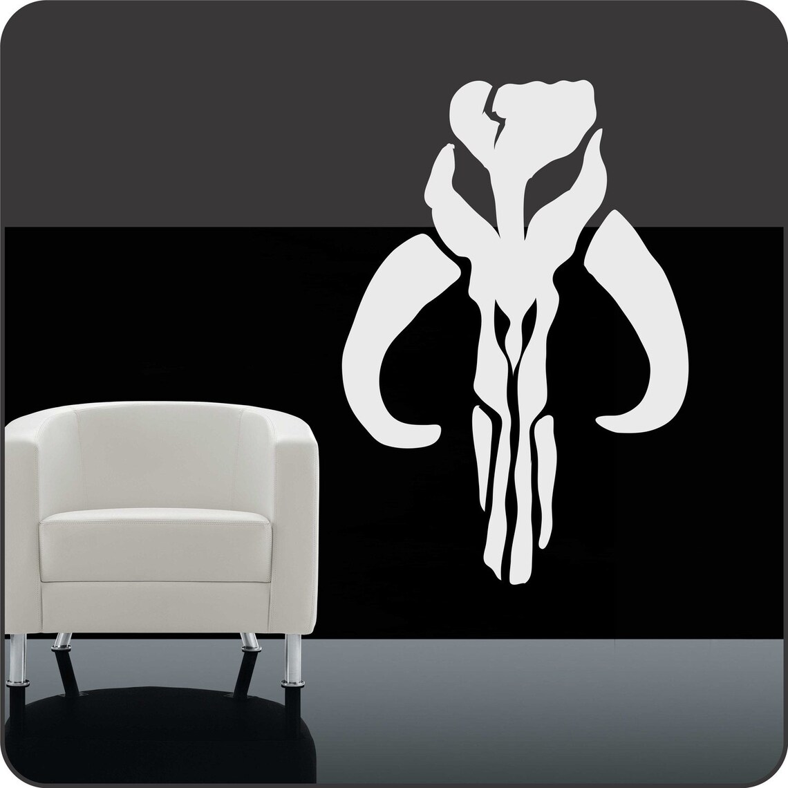 Star Wars Wall Decal Mandalorian Mythosaur Skull Sticker Etsy