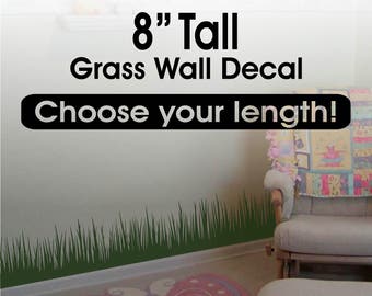 Grass Wall Decor / Grass Wall Decal border / Grass Border/ Playroom Decor / Kids Room Decor Removable vinyl wall border - nursery wall decor