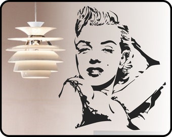 MARILYN MONROE Wall Decal - Modern Vinyl Sticker Poster Mural  23" x 28"