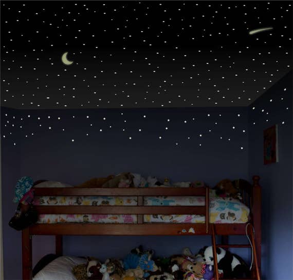 Ceiling Stars Ceiling Stickers Glow In The Dark Stars Glow Stars Glowing Stars Star Decals Removable Stickers Fun Stocking Stuffer
