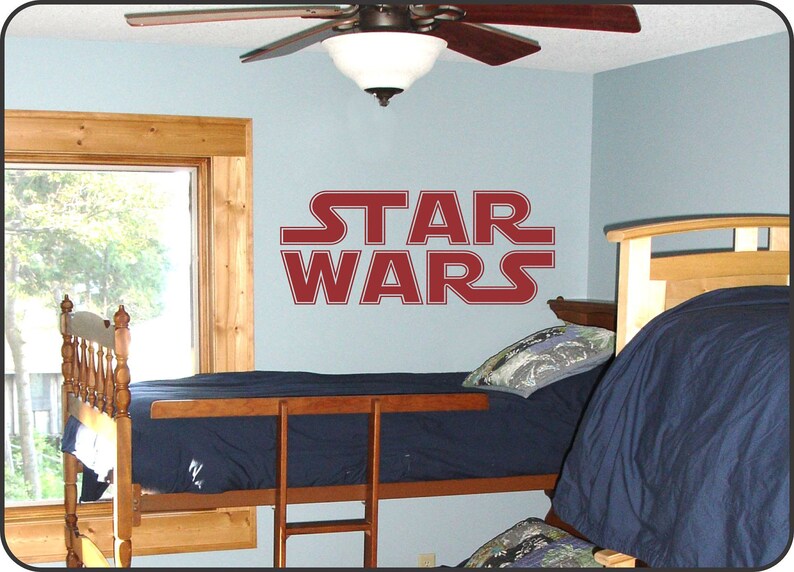 Star Wars wall decal, star wars logo, star wars wall decor, star wars wall art, star wars decal, star wars sticker, wall decal star wars image 3