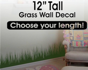 Grass Wall Decal border / Grass Wall Decor / Grass Border/ Playroom Decor / Kids Room Decor Removable vinyl wall border - nursery wall decal