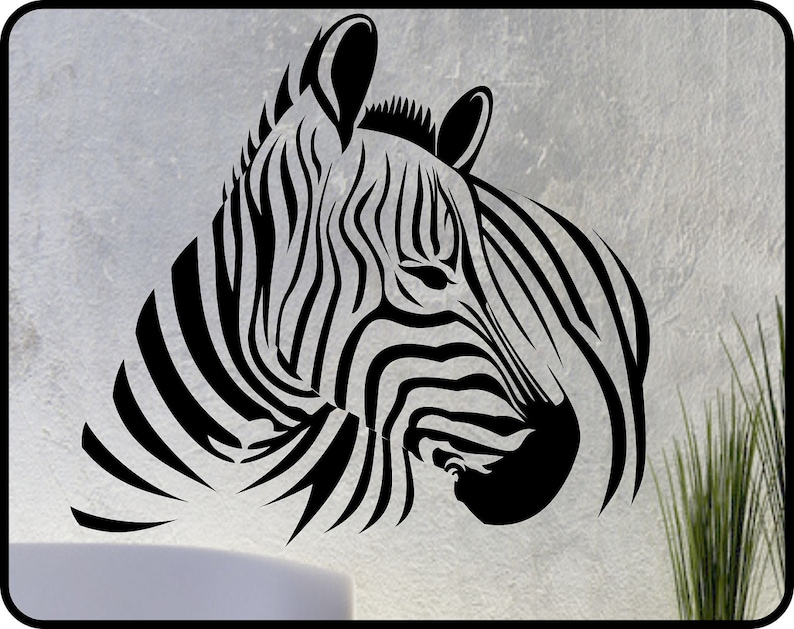 ZEBRA Wall Decal / Zebra Sticker / Zebra Wall Mural / Zebra Etsy