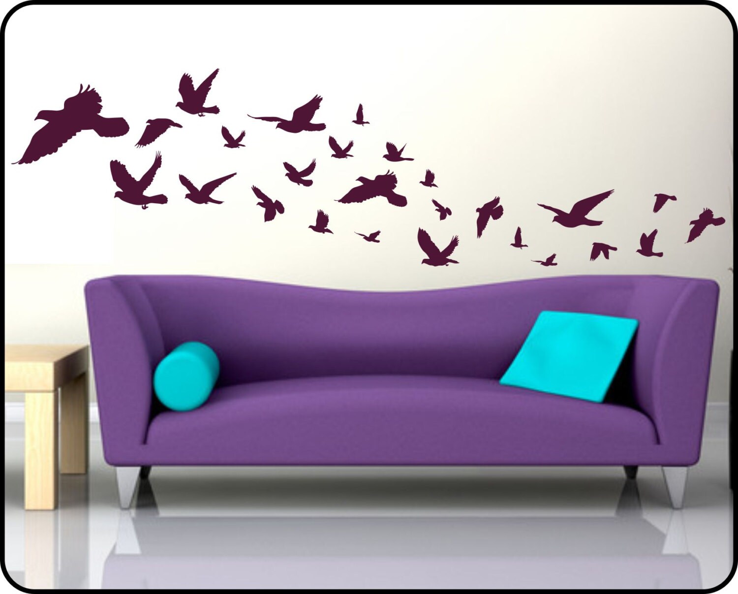 Flying Birds Wall Decal Vinyl Wall Art Choose Your Color - Etsy
