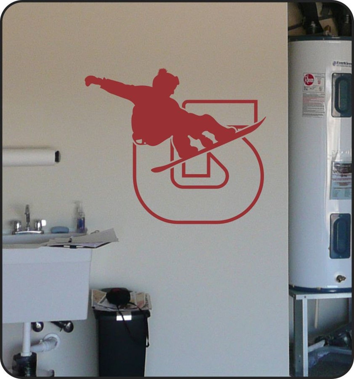 Large Burton Logo Decal Vinyl Snowboarding Snowboard Wall Etsy