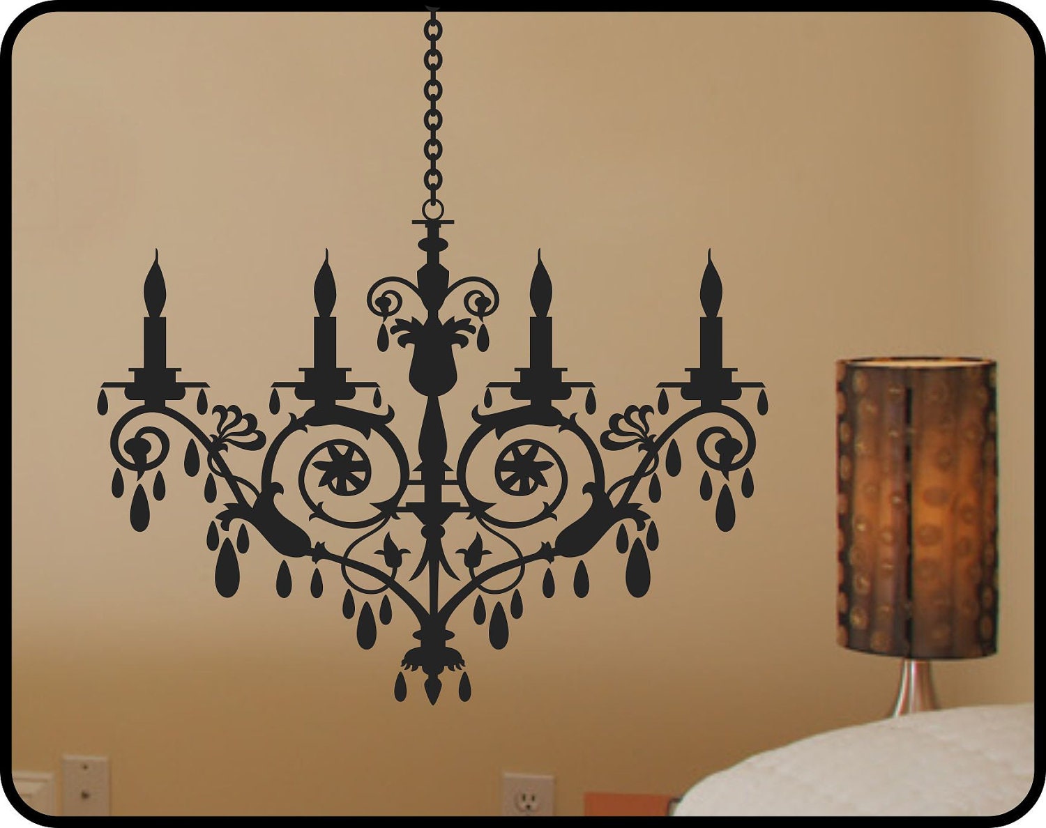 Crystal CHANDELIER wall decal removable modern vinyl wall Etsy