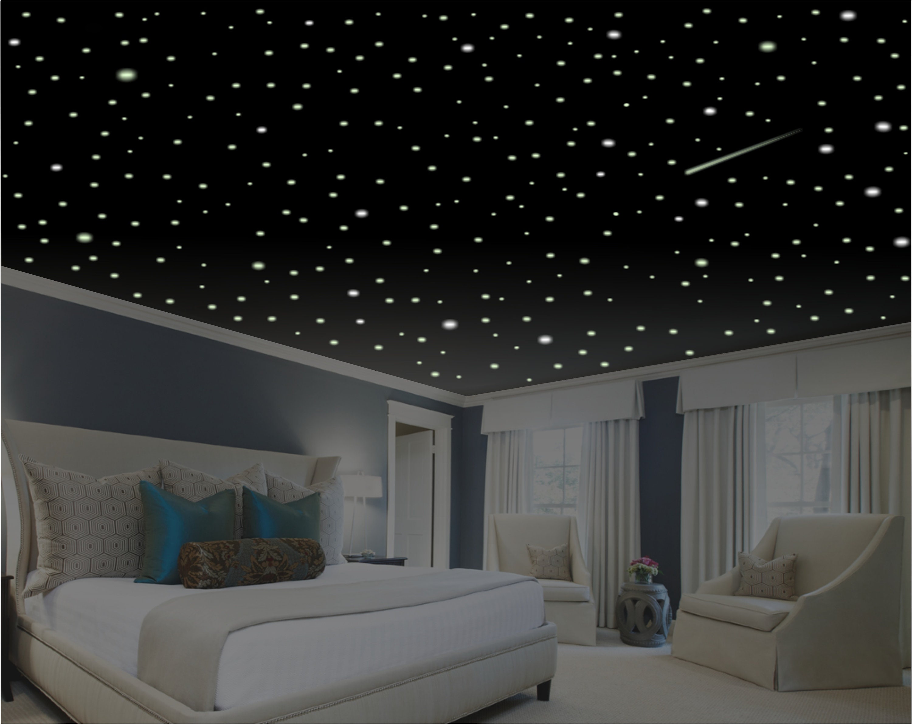 850stickers étoiles phosphorescentes Stickers plafond mur étoiles  brillantes déco chambre d'enfants Étoiles adhésives réalistes nuit -   France