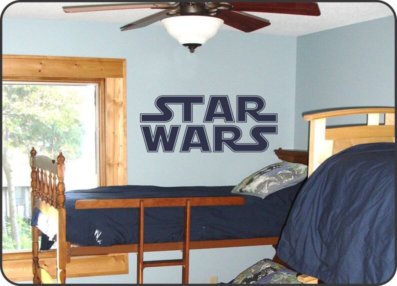 Star Wars wall decal, star wars logo, star wars wall decor, star wars wall art, star wars decal, star wars sticker, wall decal star wars image 2