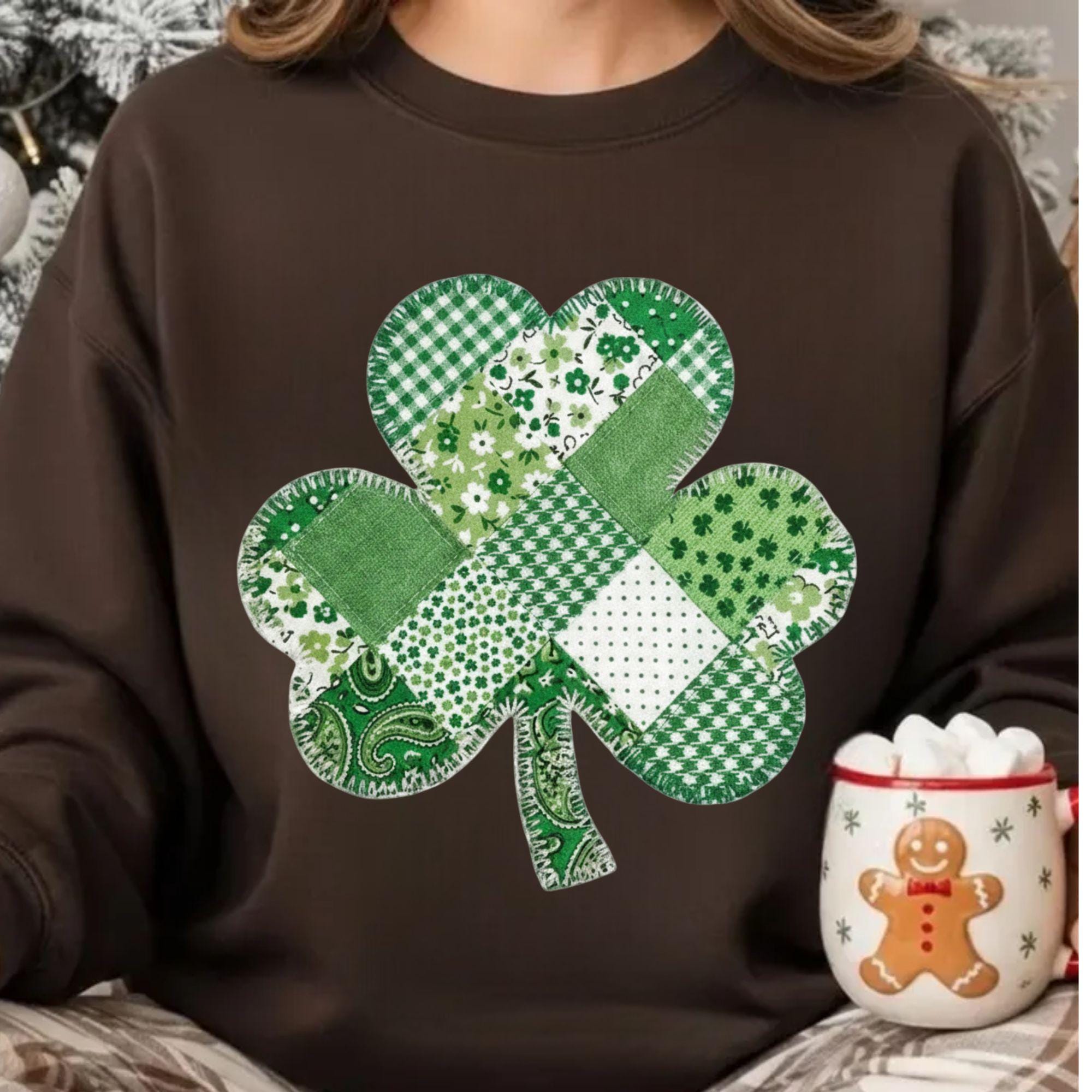 Patchwork Shamrock PNG, St Patricks Day Clipart (digital Download) - Etsy