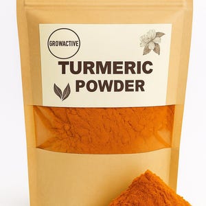 Organic TURMERIC POWDER | Curcuma Longa | Organic Ground Powder | Herb Spices | Pure Curcumin Spice for Cooking | Skincare & Wellness