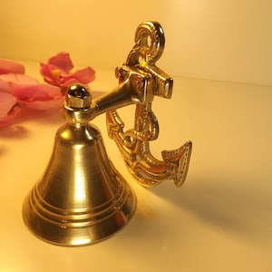 Sale Brass Anchor Ships Bell ~ Nautical Ships ~ Wall Decor.home decor.Office decor. garden decor. Very large bell.