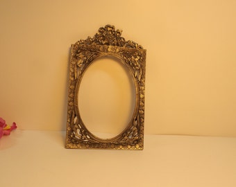 Sale Antique ornate pewter filigree frame oval picture or mirror Home decor.French scrolling frame.Art Nouveau style.Silver tone wall Gift