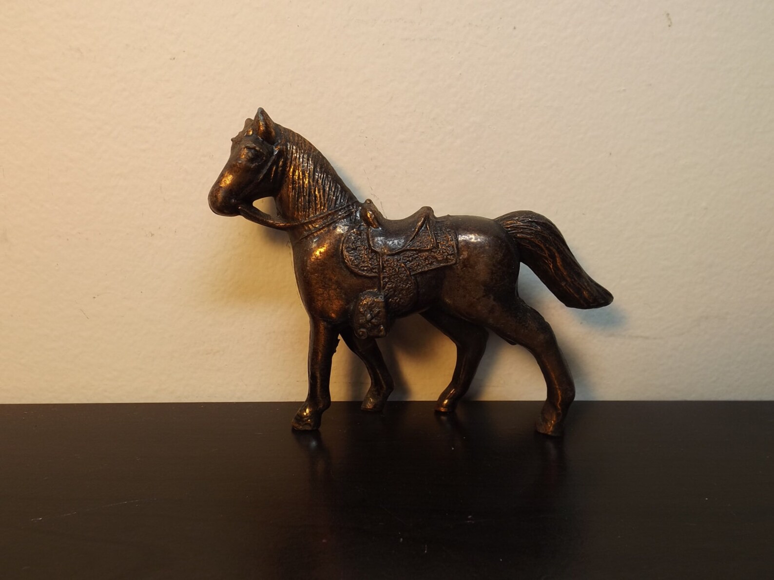 Sale Vintage BRASS HORSE Statue/ Western Horse with Saddle/ Etsy