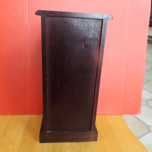 Jewelry box in shape of cabinet, mirror, one door, home decor.jewelry organizer. Large jewelry shops box. Gift idea.