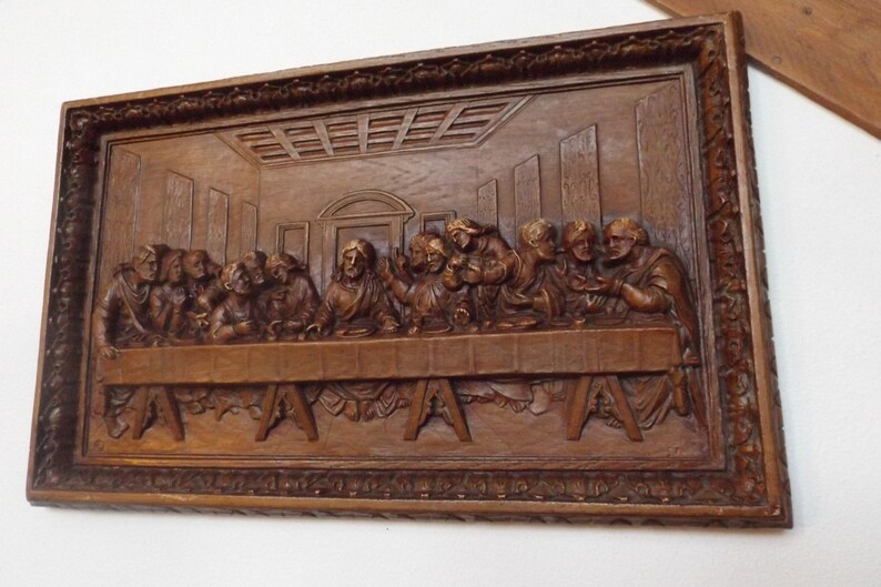12 1 4 Lord S Supper Plaque Burwood Products Co Usa The Last Wall Gift Idea Home Office Decor Religion Ity