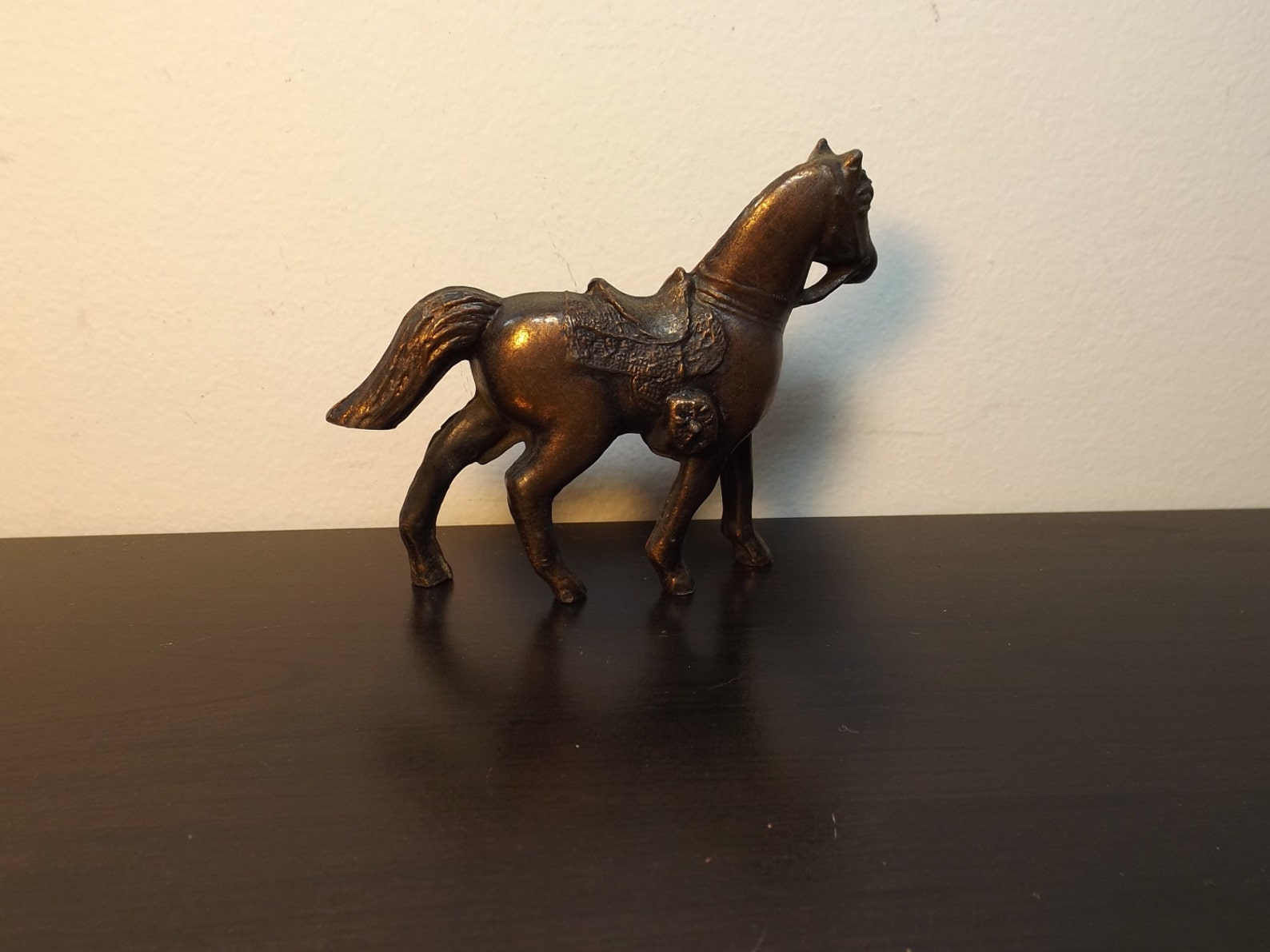 vintage brass horse statue