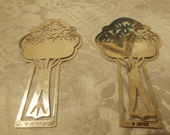 Delightful silver plated lot of 2 bookmarks . Polished and shines like a mirror. Great gift idea. Judaica.  Hebrew.