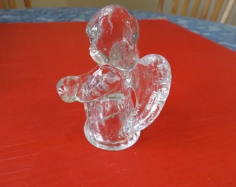 Glass angel candle holder ,Home Decor  .Party.  lighting. Gift idea. Mint Condition