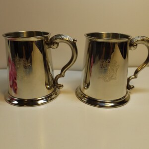 Sheffield England lot of 2 Vintage Mugs Sale Genuine Pewter | Etsy