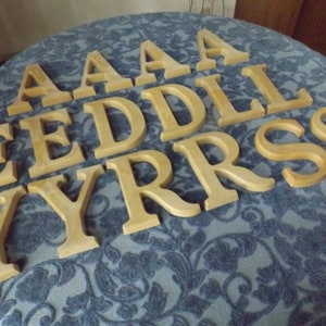 6 1/4&quot;H Vintage letters A, E,D ,L,Y,R,S Home decor Composite letters  Wall Art  or 16 cm Light beige Choice