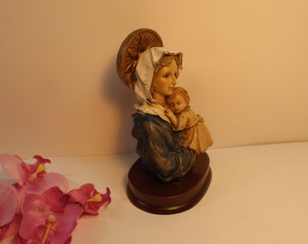 Sale Italian our Lady with baby stature. Madonna Maria Collectible rare.Religion Christianity Home decor. Gift ,698-Nossa Senhora ,Menino