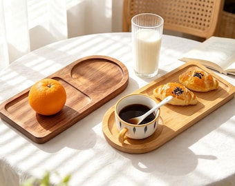 Tabla de madera personalizada para té y galletas, bandeja grabada para dulces, tabla de té, tabla de madera para café y dulces, regalo para el Día del Padre, regalo de aniversario