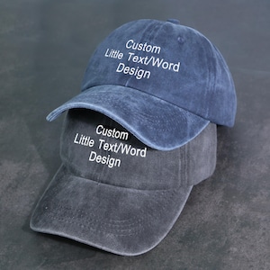 Gepersonaliseerde teksthoed, geborduurde hoed met aangepast logo, retro honkbalhoed, vintage stijl truckerhoed, cadeau voor vader moeder hem haar vriend